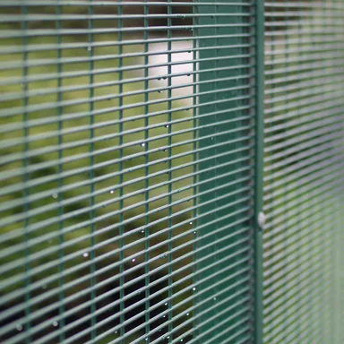 Close-up of 358 high-security mesh fencing