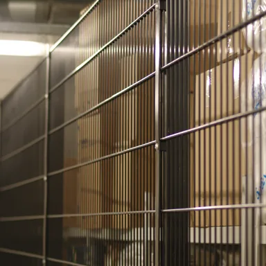Close-up of twin wire 868 fencing