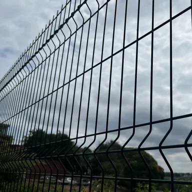 Close-up of V mesh fencing