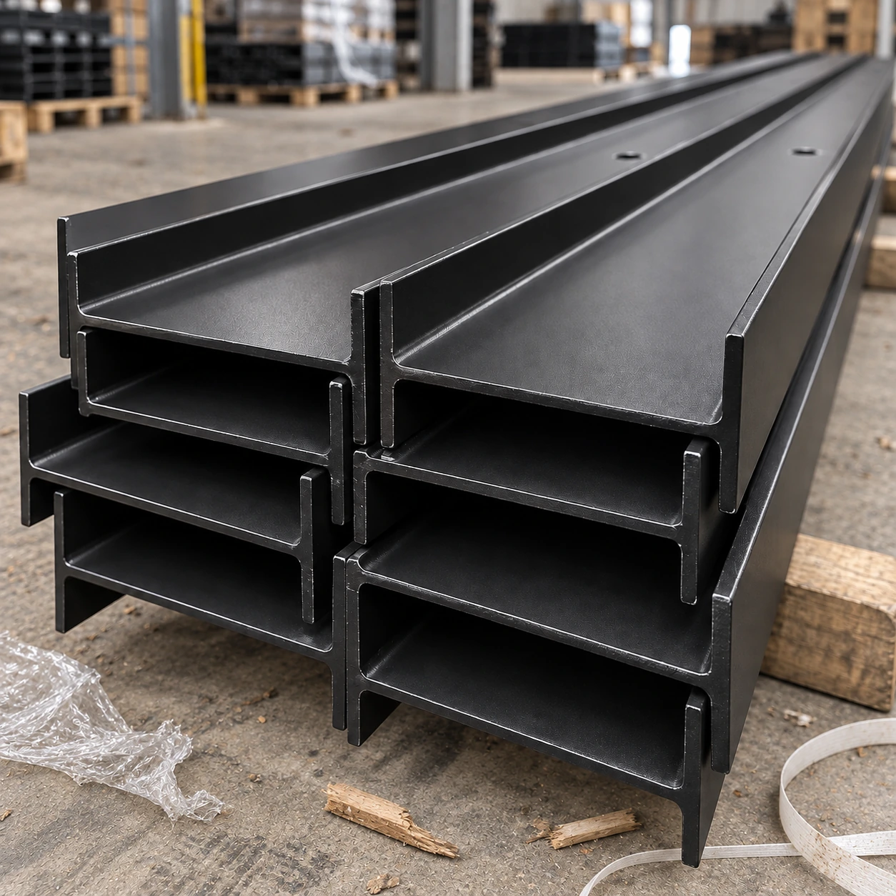 Traditional Dig-In RSJ Post - 3.0m - Galvanised & PPC Black RAL 9005