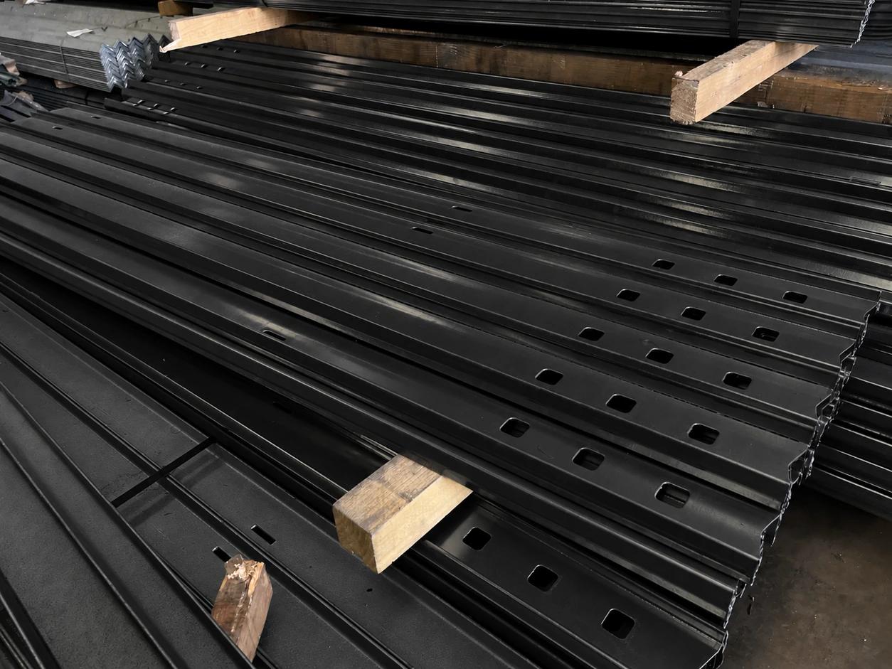 Scorpio Dig-In Post - 2.0m - Galvanised & PPC Black RAL 9005