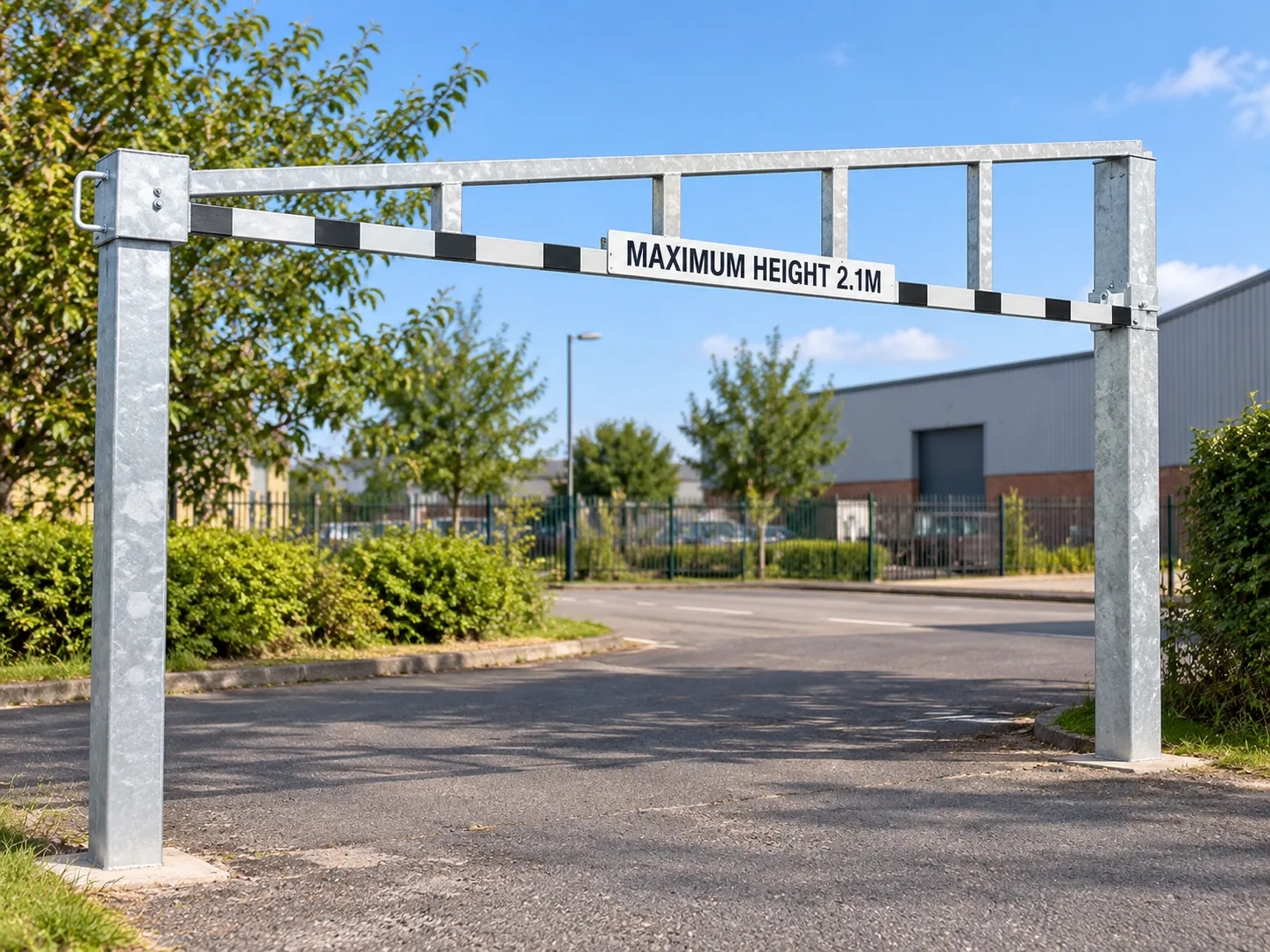 Vehicle Swing Barrier 5.0m x 2.1m High - Galvanised