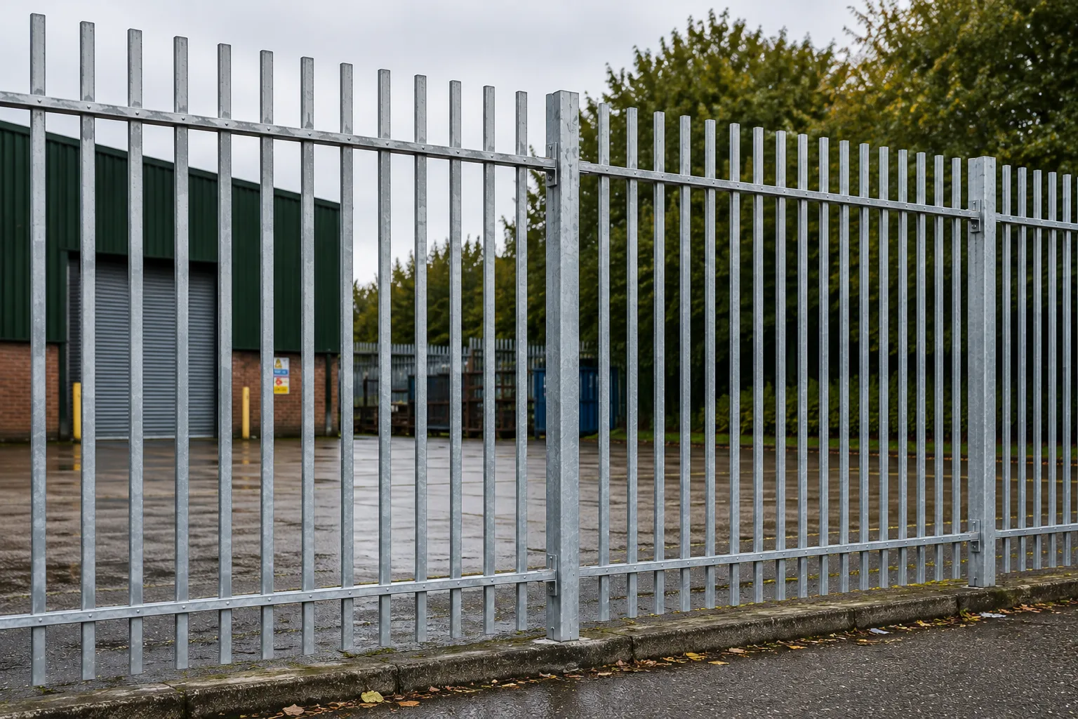 Vertical Box Bar Railing 2.0m x 1.5m High - Galvanised